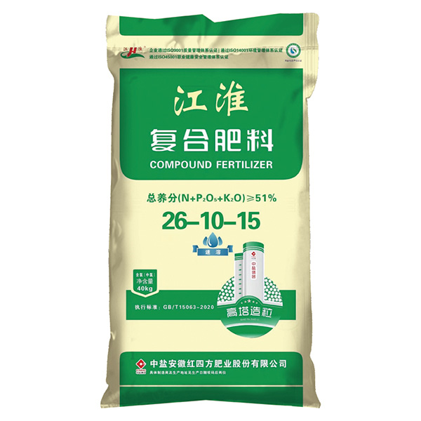 江淮高塔造粒复合肥料51%(26-10-15)适于水稻等